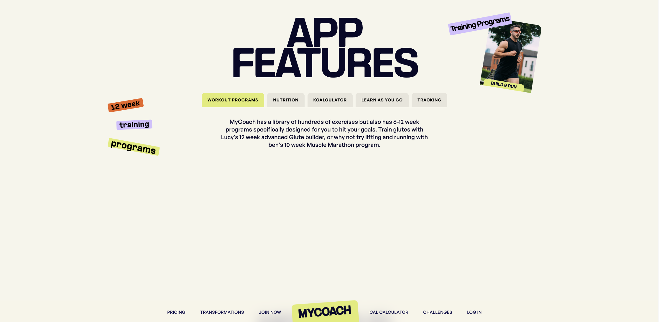 MyCoach app features